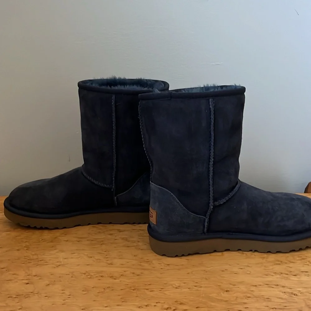 UGG Australia Classic Short II Women's Boots navy blue sheepskin boots