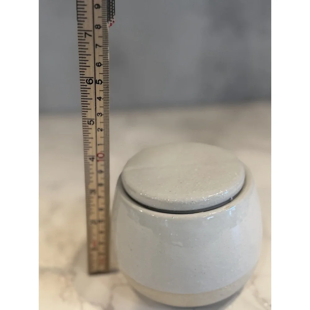 Creative Co-Op Speckled Stoneware Lidded Canister Storage Jar