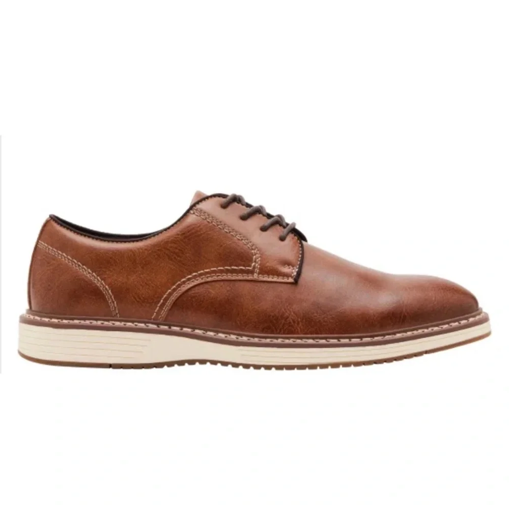 Steve Madden “P-Jansen” Men’s Office Oxford Dress Shoe, Brown, US Size 9
