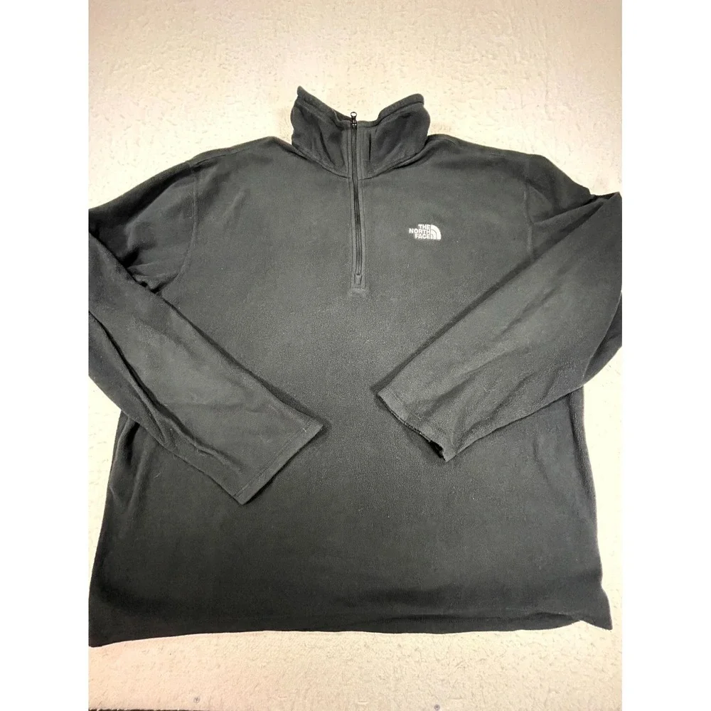 The North Face Never Stop Exploring Glacier Fleece Jacket Mens XL Black 1/4 Zip