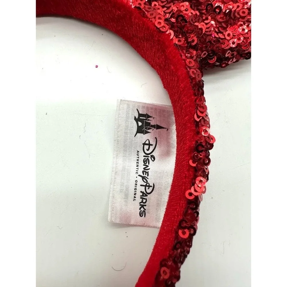 Disney Parks Minnie Mouse Ears Headband Sequin‎ Bow Lot 3 Authentic Food & Wine