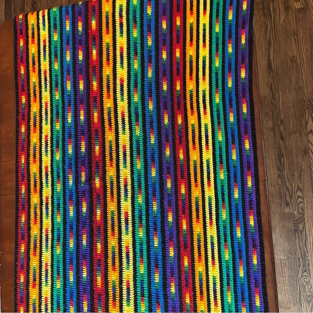 Handmade crochet afghan
