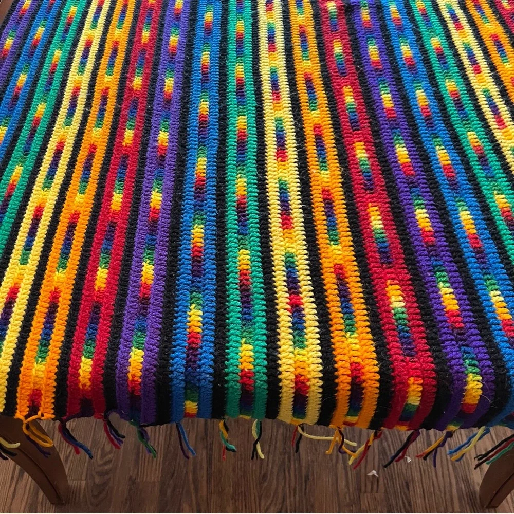 Handmade crochet afghan