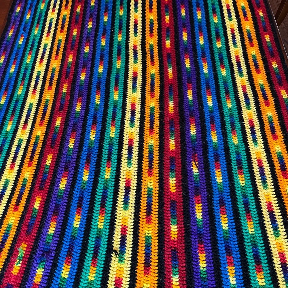 Handmade crochet afghan