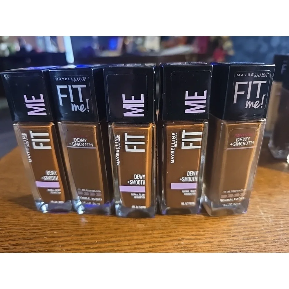 5X Lot Maybelline FIT ME Dewy + Smooth‎ Foundation Normal To Dry #375 Java NEW