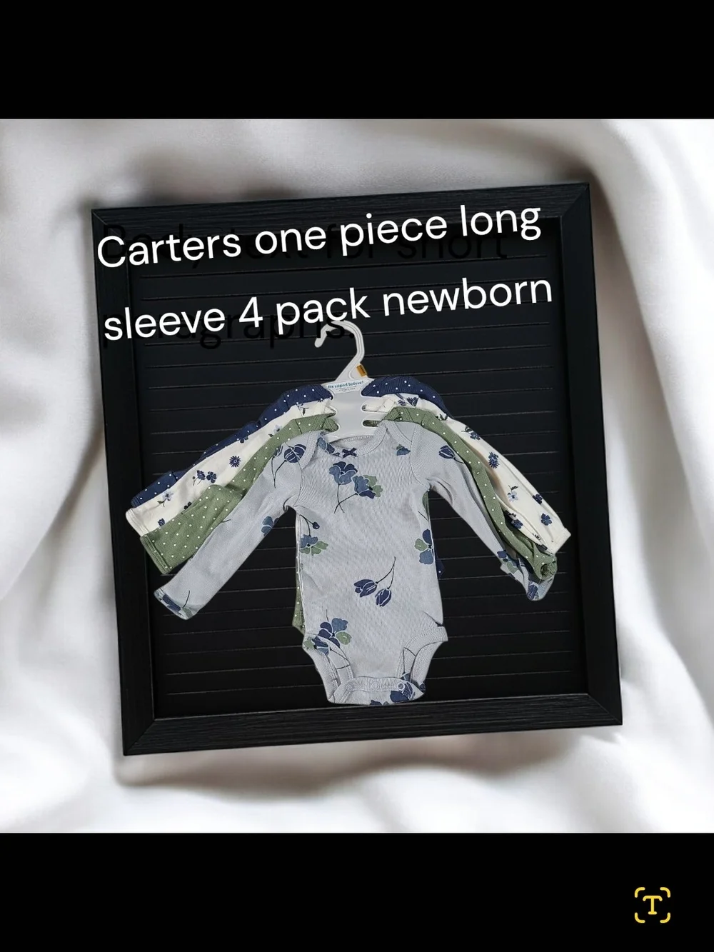 Carter's White and Green Baby 4-Pack One-Pieces