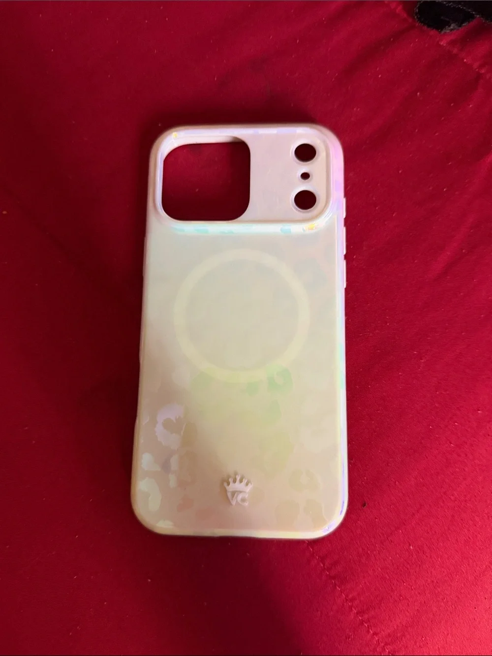 Iridescent White Phone Case with MagSafe Compatibility