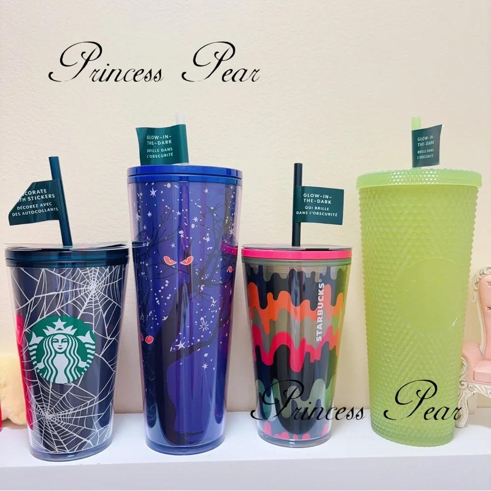 5x Starbucks halloween Glow in the dark Studded