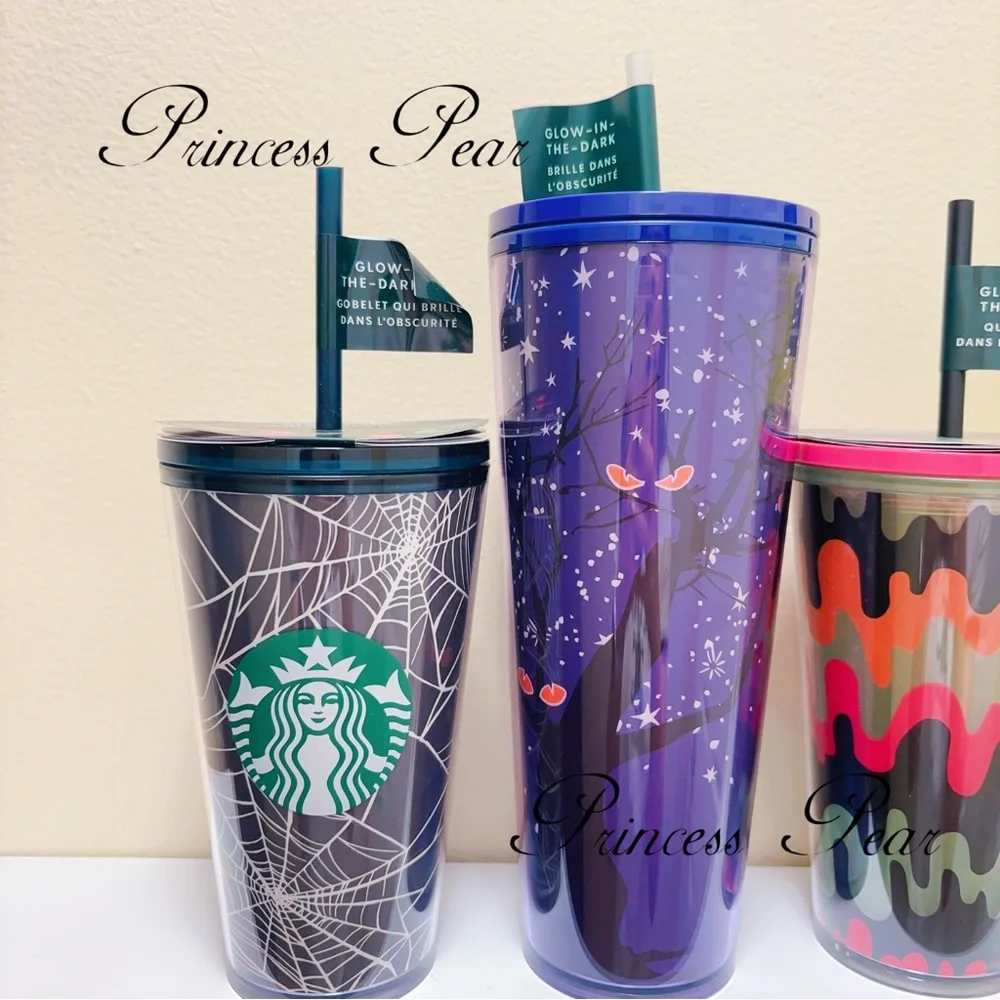 5x Starbucks halloween Glow in the dark Studded