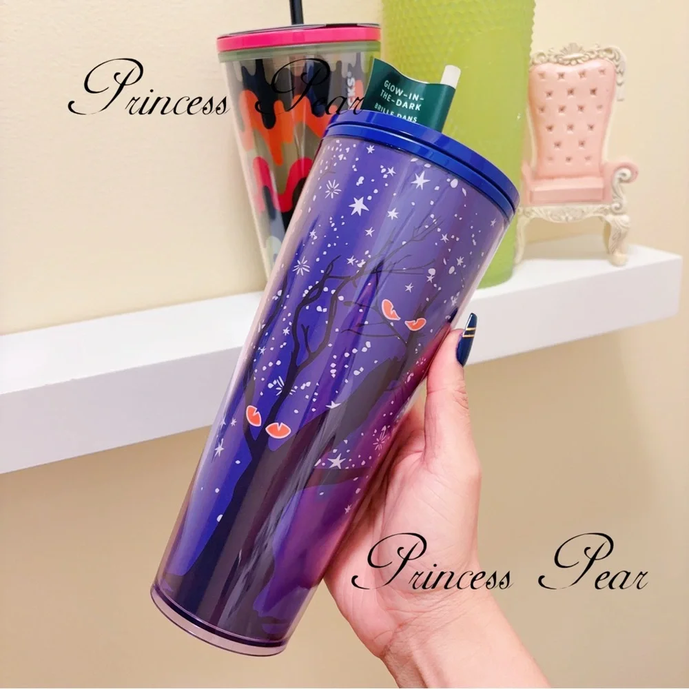 5x Starbucks halloween Glow in the dark Studded