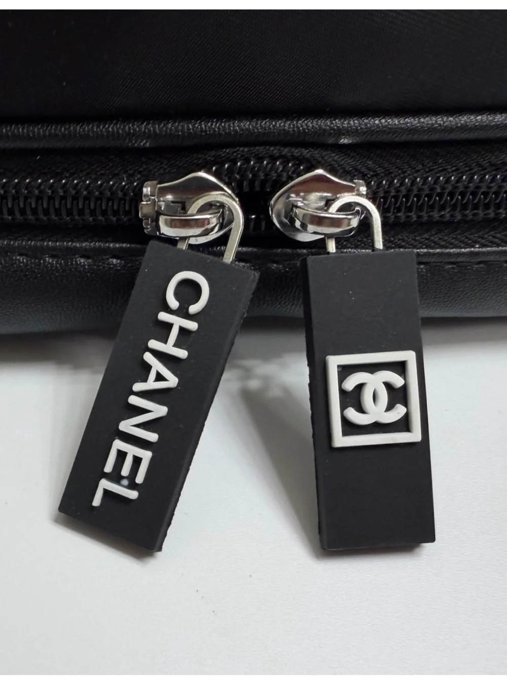 CHANEL black nylon