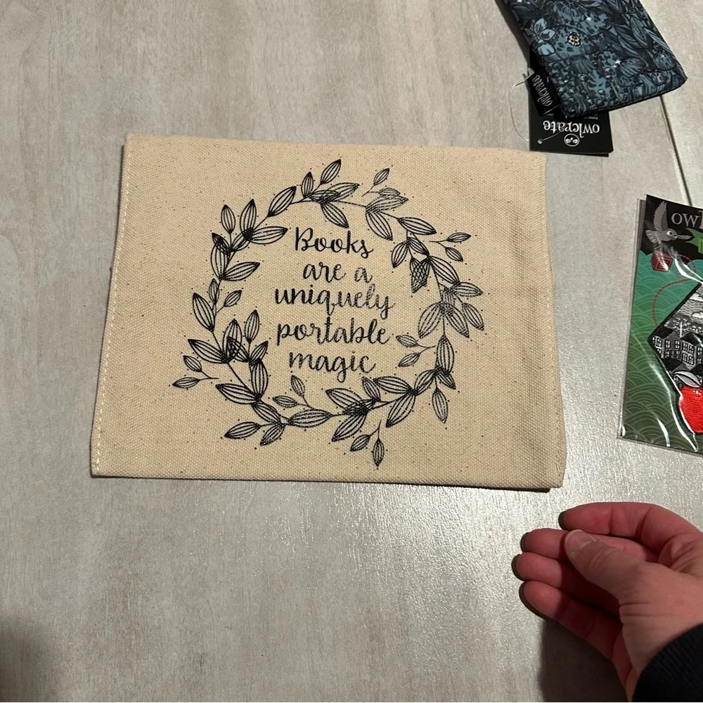Owlcrate canvas pouch