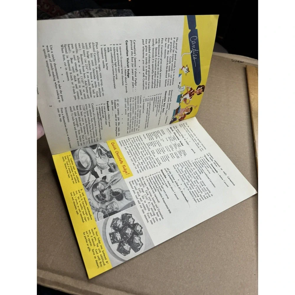 1953 Party Sweets Carnation Milk Recipes Pamphlet Paper‎ Ephemera Mary Blake