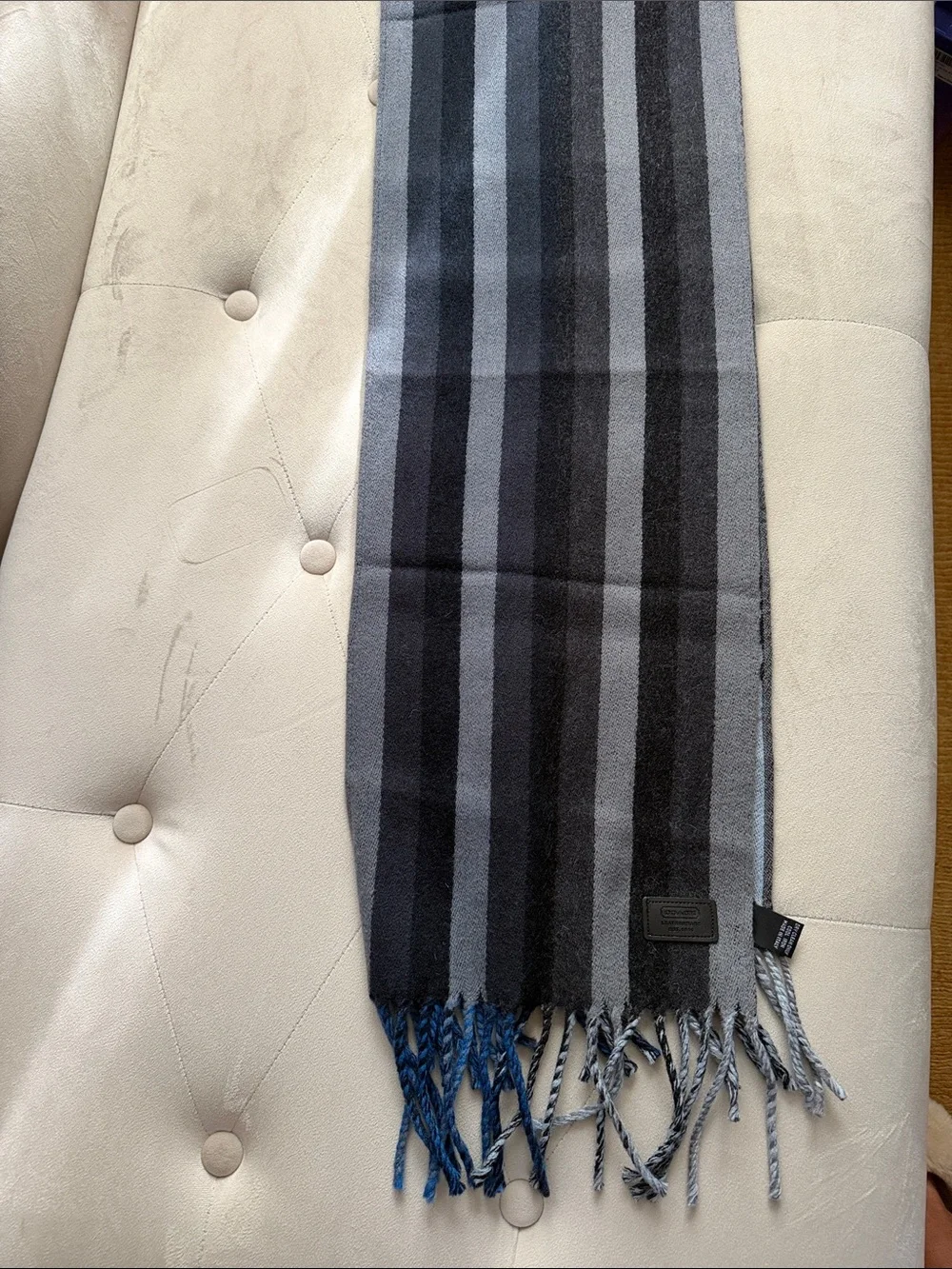 Coach striped scarf