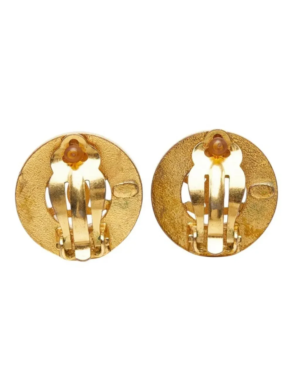 Chanel Cc Logo Round Clip-On Earrings #299613C55B