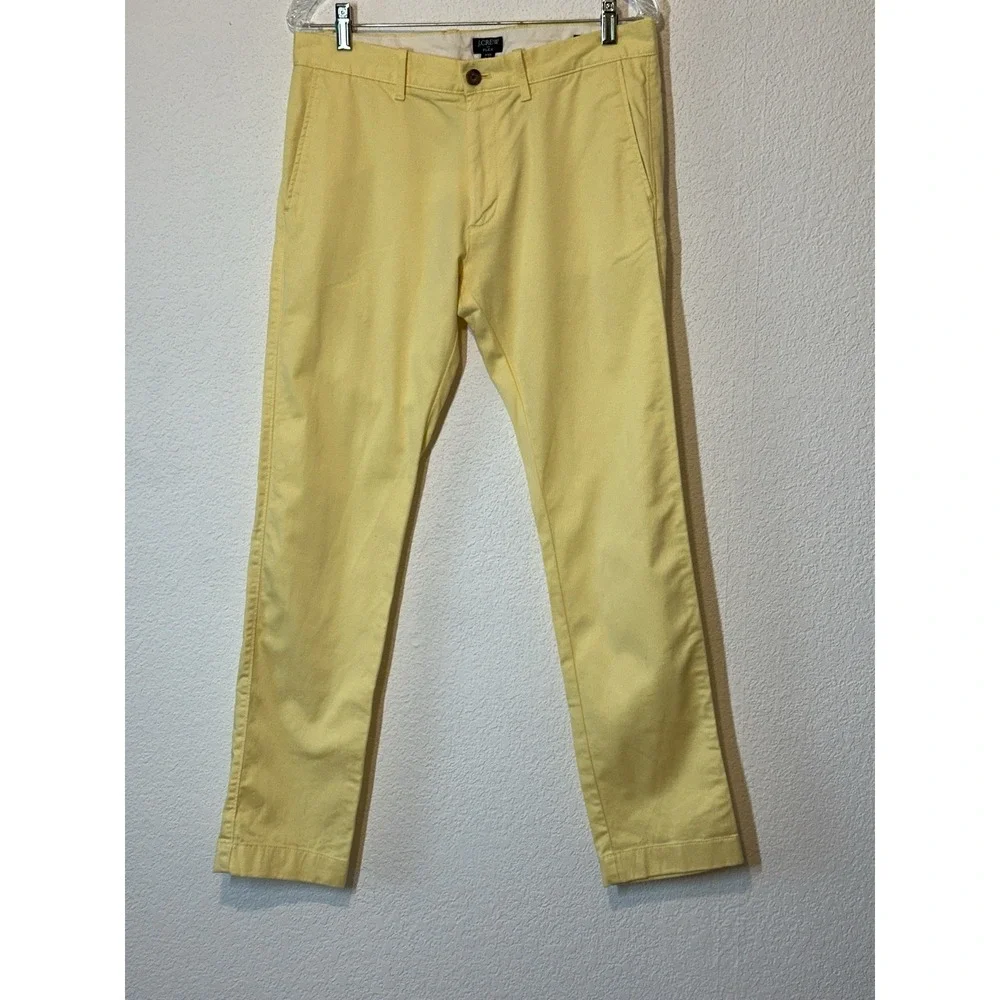 J. Crew Yellow Flex Slim Pants Mens‎ 32 X 30 Preppy Casual