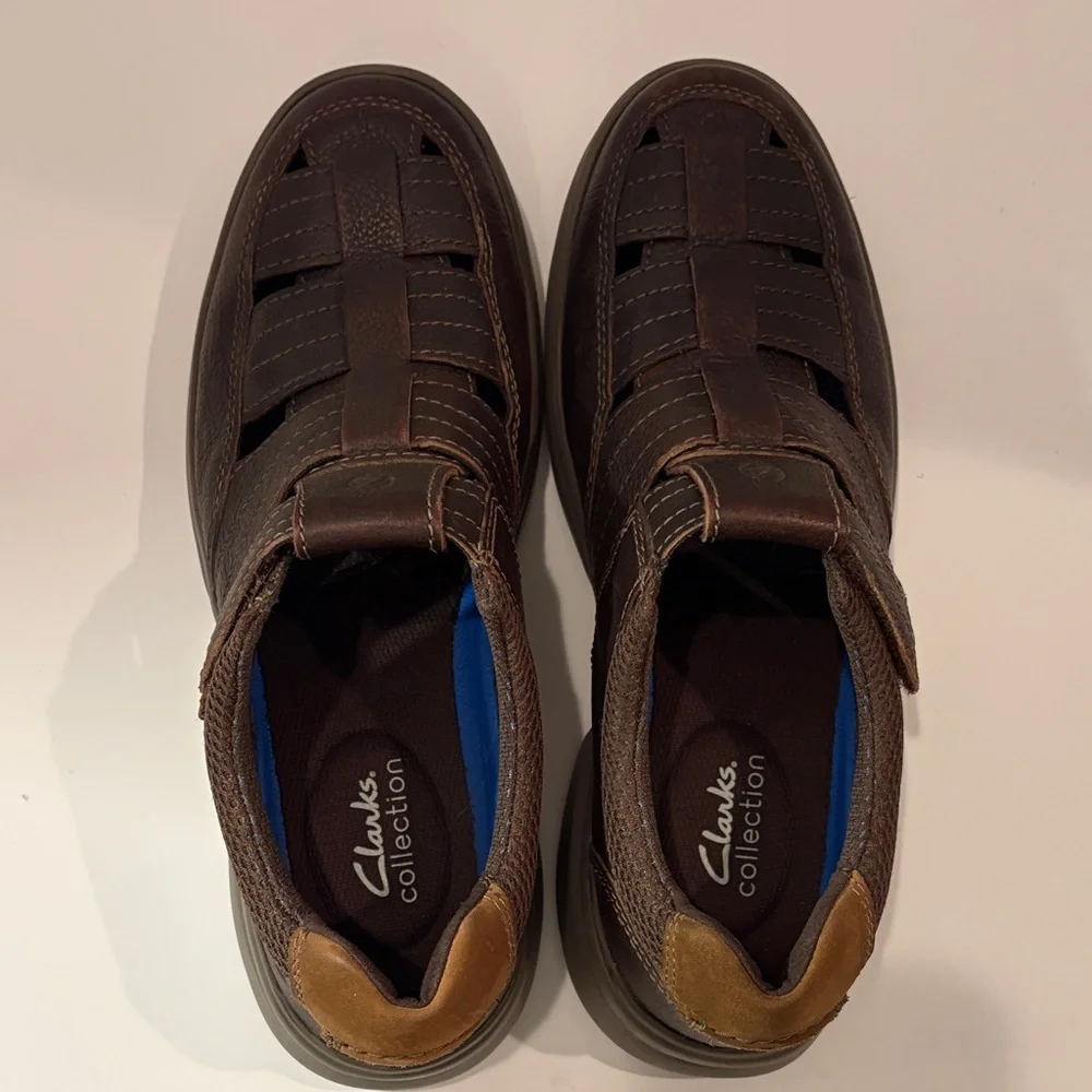 Clarks Men's Dark Brown Leather Loafers 11 Bradley Cove‎