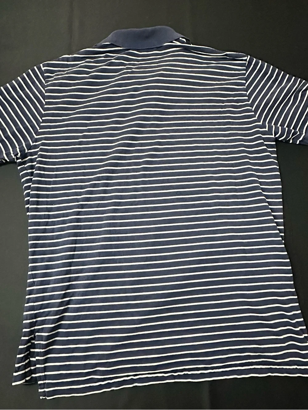 Ralph Lauren Men’s Navy and White Striped Polo
