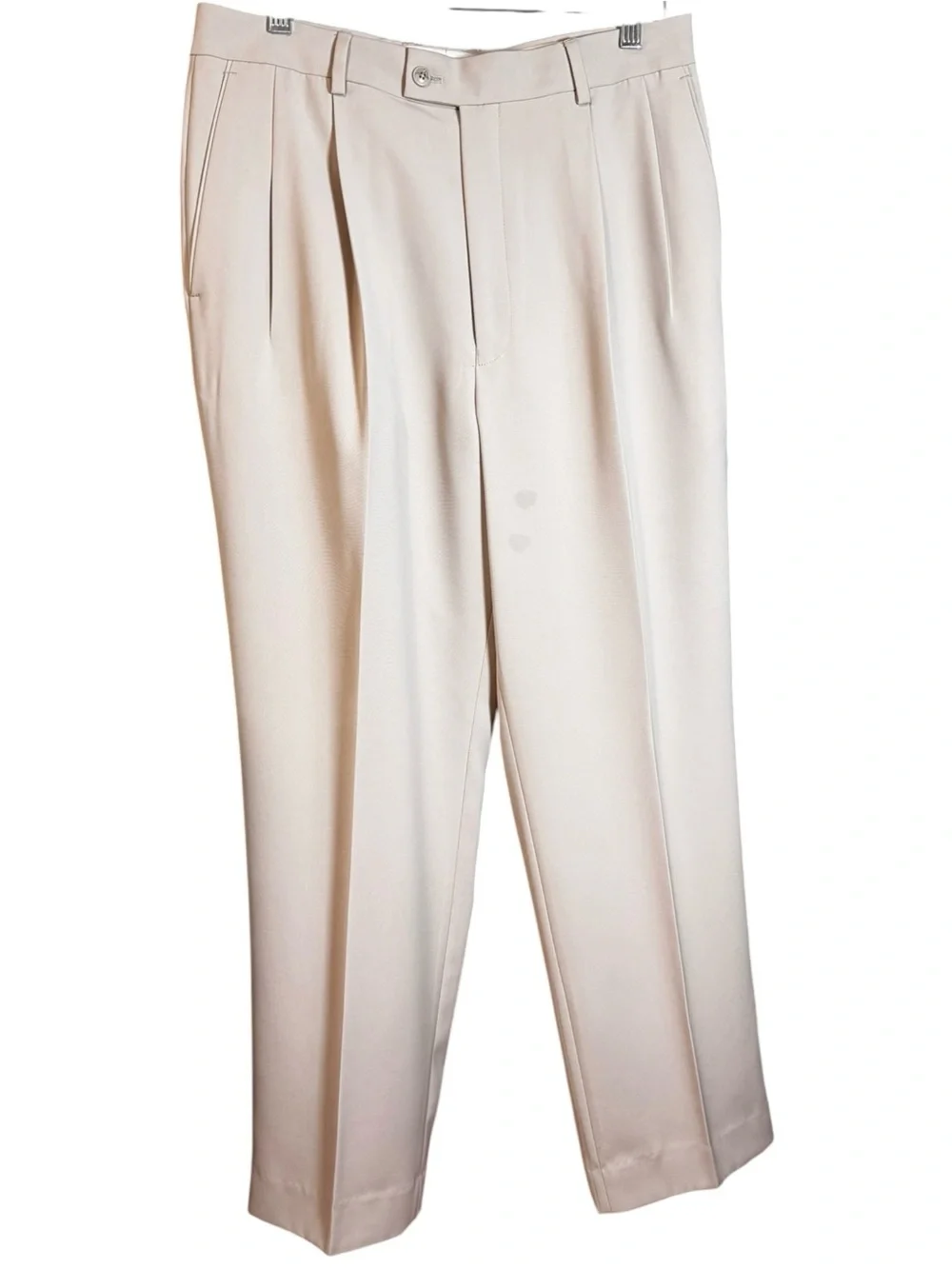 Alan Flusser Golf Stone Beige Double Pleated Dress Golf Pants 34x32 NWOT