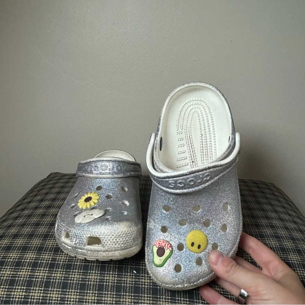 CROCS kids glitter