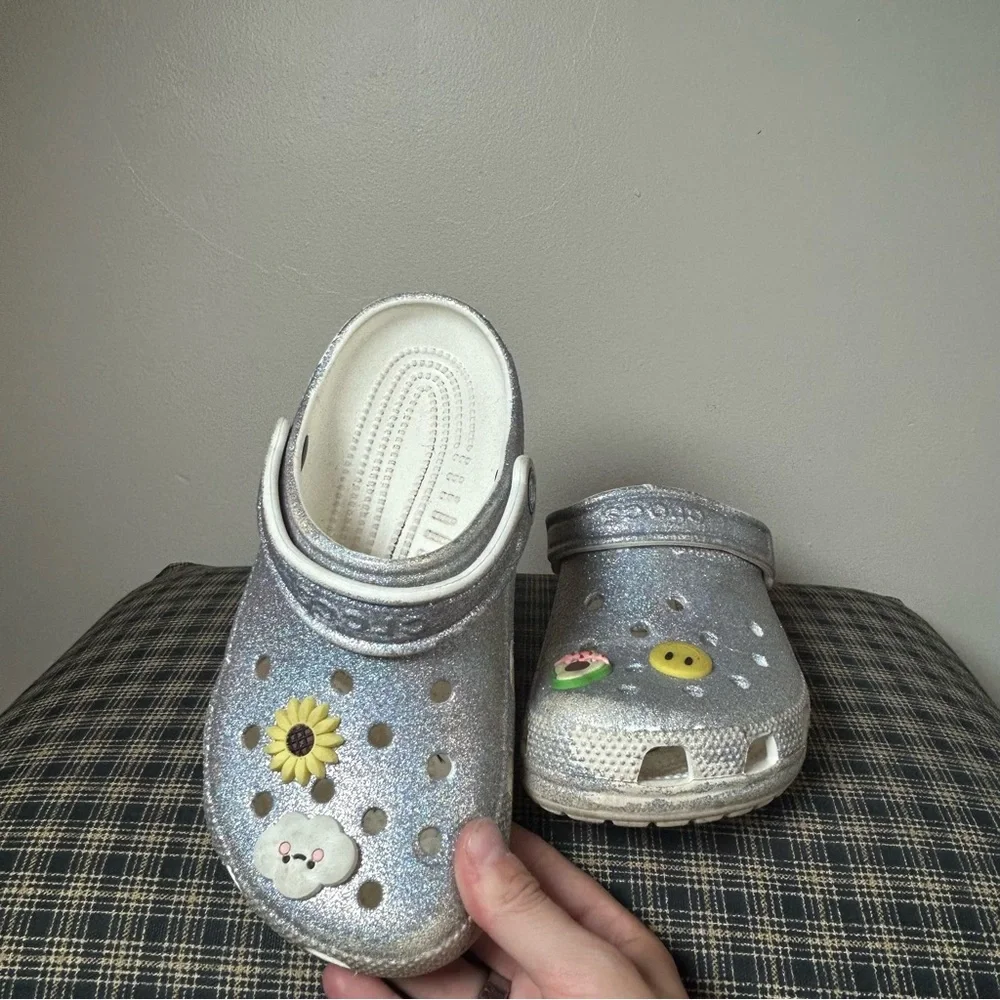 CROCS kids glitter
