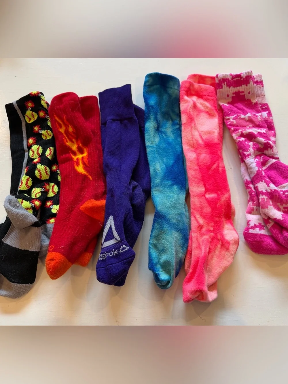 Girls softball socks