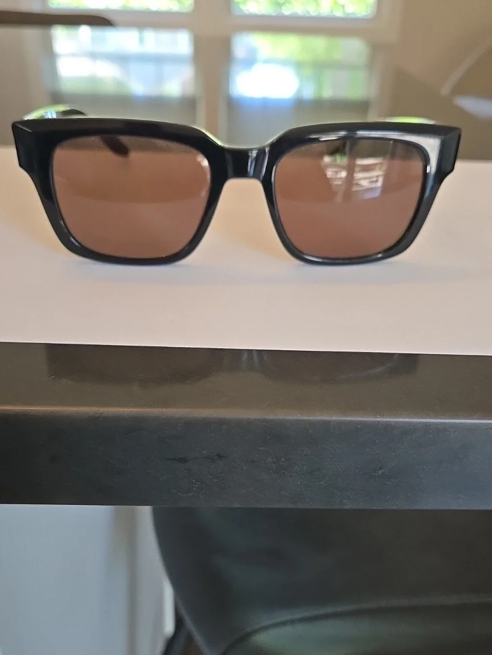 Barton Perreira Black Frame Sunglasses with Brown Lenses