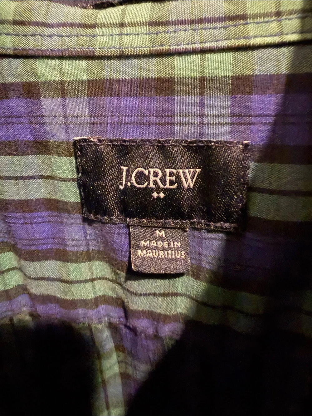 J. Crew Green & Blue Plaid Button-Down Shirt