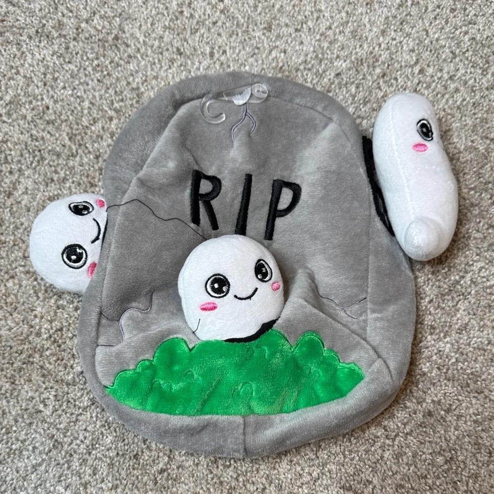 Target Halloween Peek A Boo Ghost Headstone Dog Toy NWT