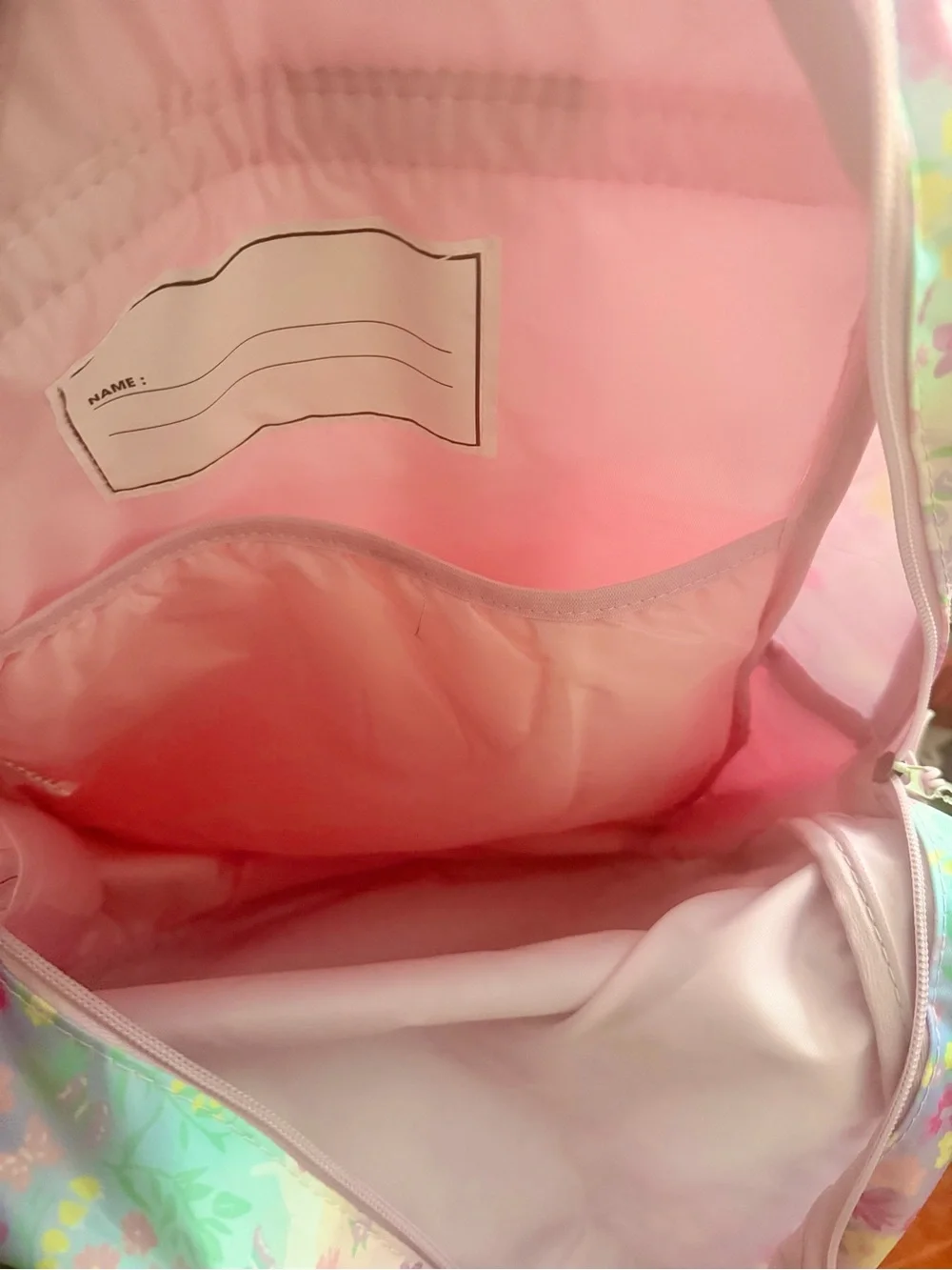 BRAND NEW 5 Piece Tommy Bahama Kids Pink Holographic Floral backpack combo set