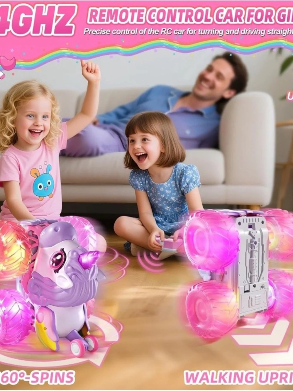 NEW - Unicorn Monster Truck, 2.4GHz Remote Control Monster Truck Unicorn Toy
