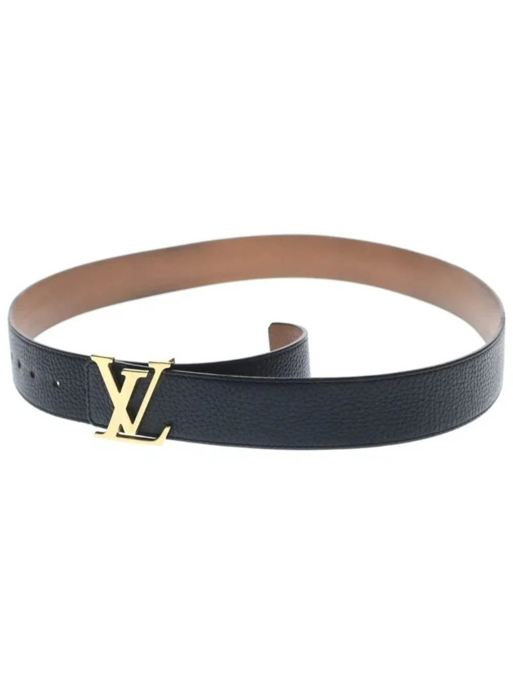Louis Vuitton LV Initial Ceinture Reversible Leather 40 Black Brown Belt