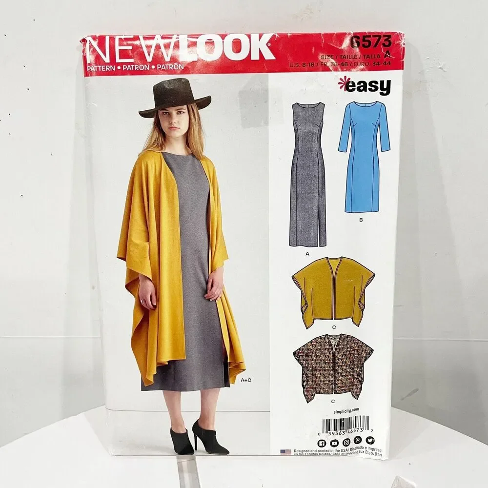 UNCUT New Look Simplicity Women Sewing‎ Pattern 6573 Easy  Dress Jacket Sz 8-18