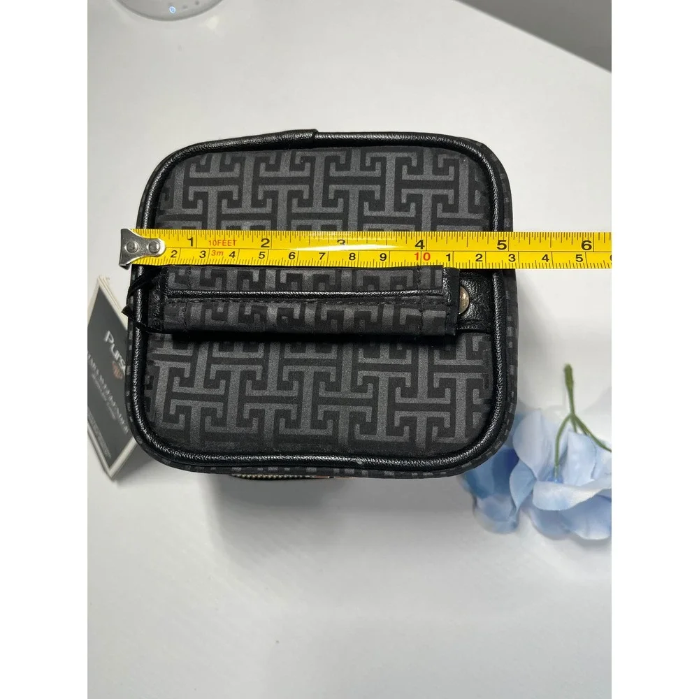 PurseN Tiara Weekender Jewelry Case Black Geometric Signature Collection NWT