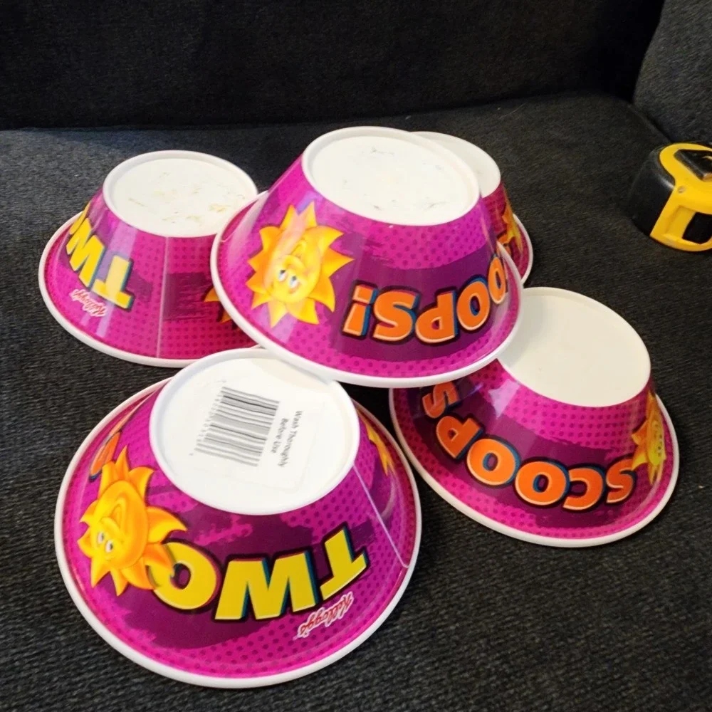2017 Kellogg's Plastic Cereal Bowls (5) Two Scoops‎