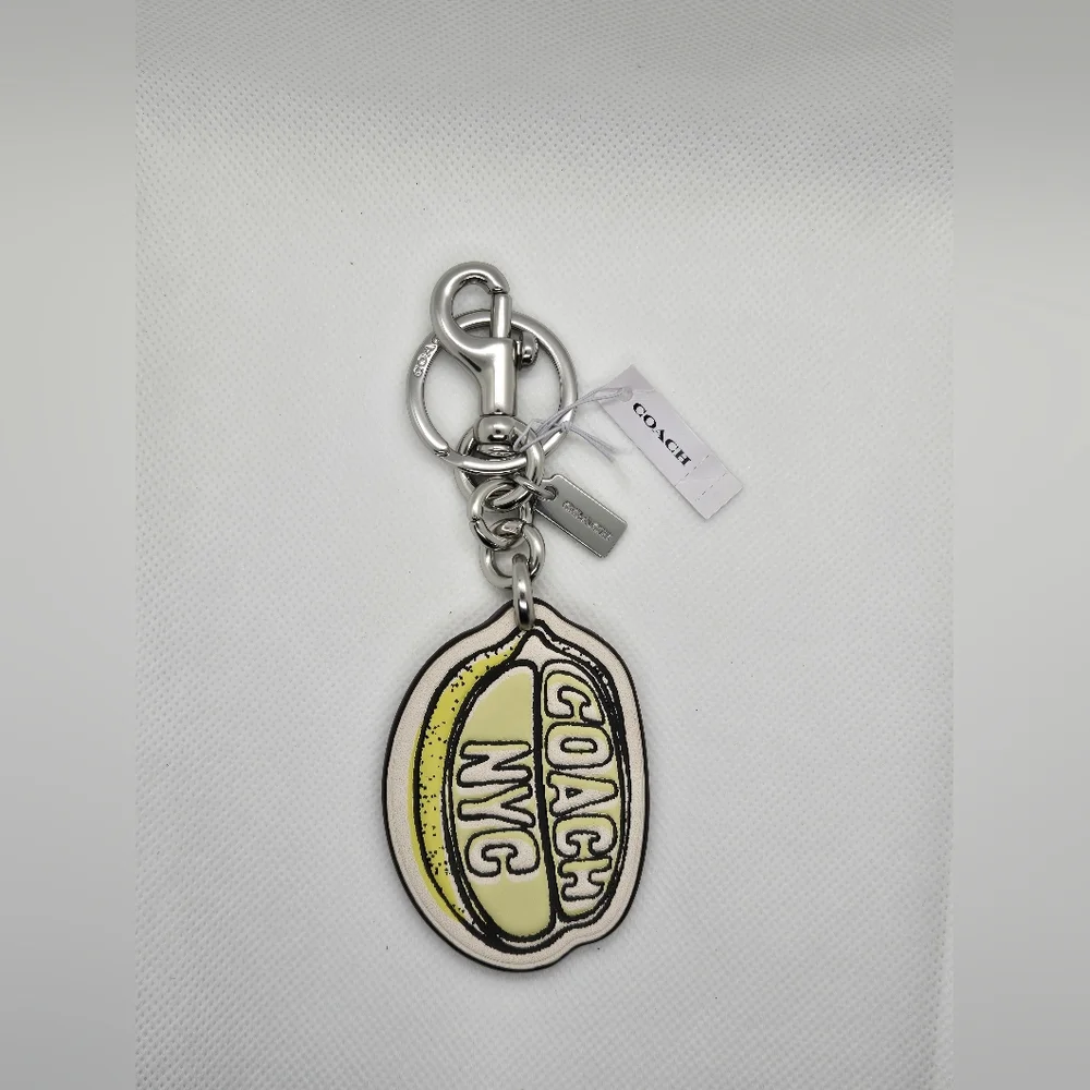 Coach yellow keychain