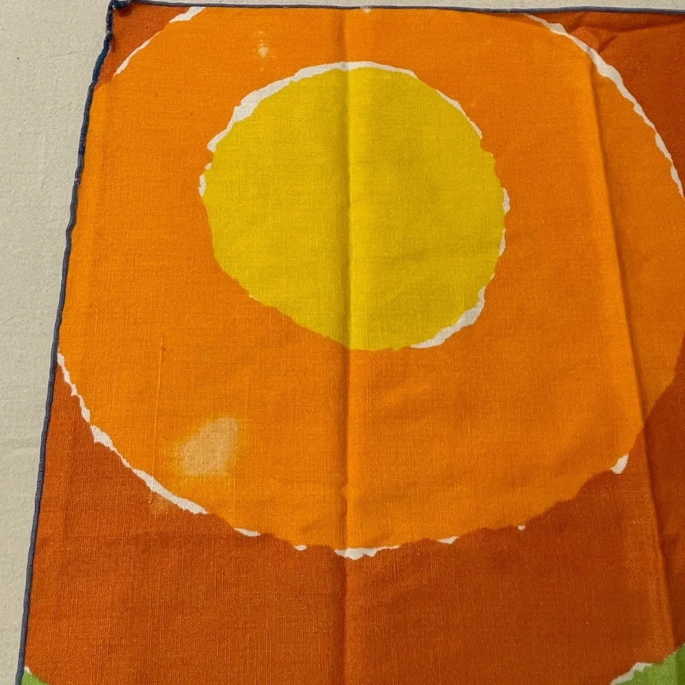 VTG Vera Newman Colorful Abstract Sun Circles‎ Cloth Napkin Bright Set of 2
