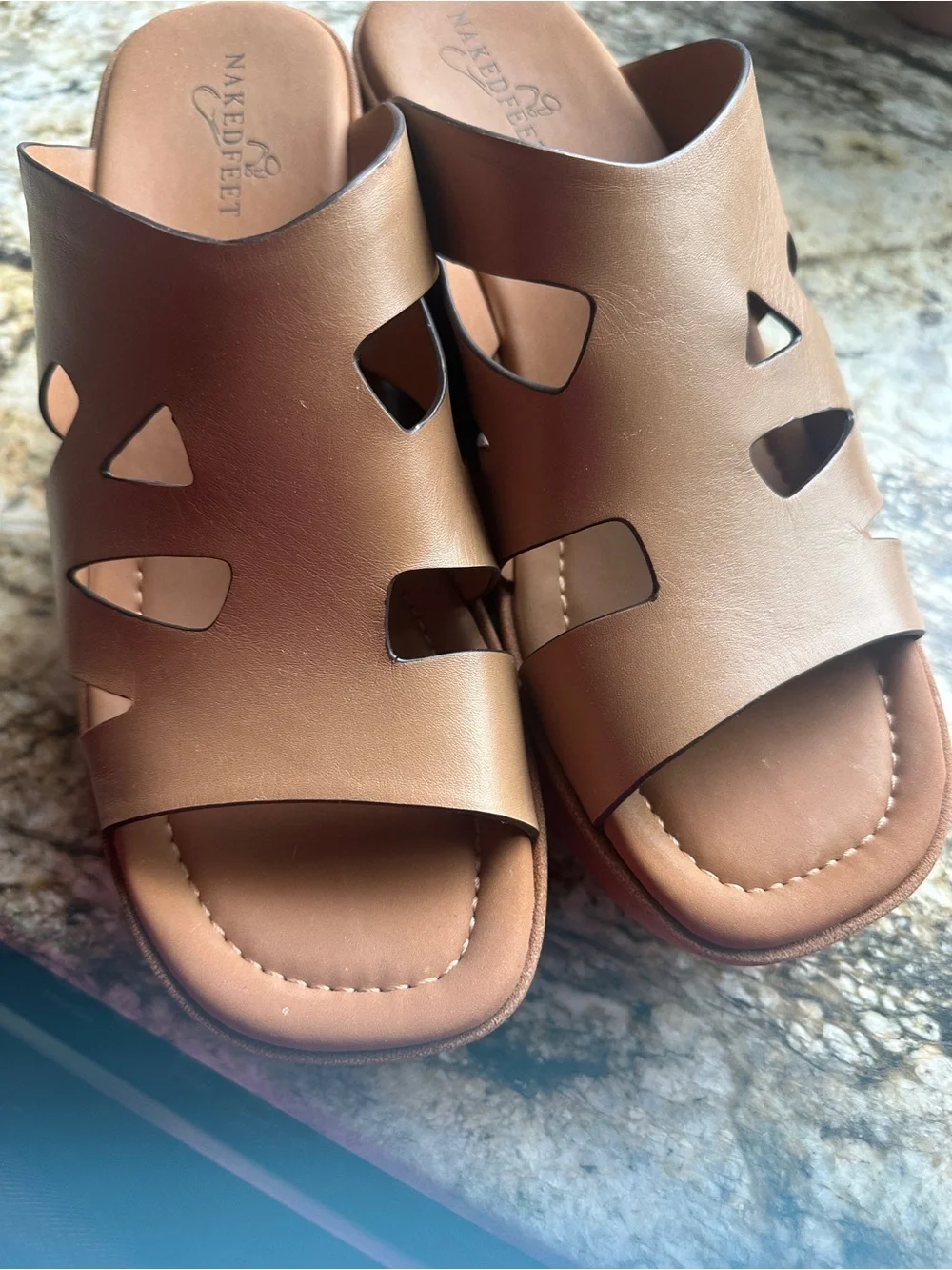 Naked Feet cognac leather