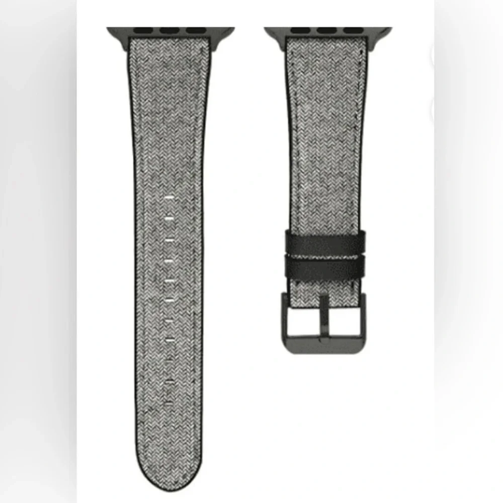 American Exchange Gray Black Apple Watch Compatible Band 42mm 44mm NWT‎