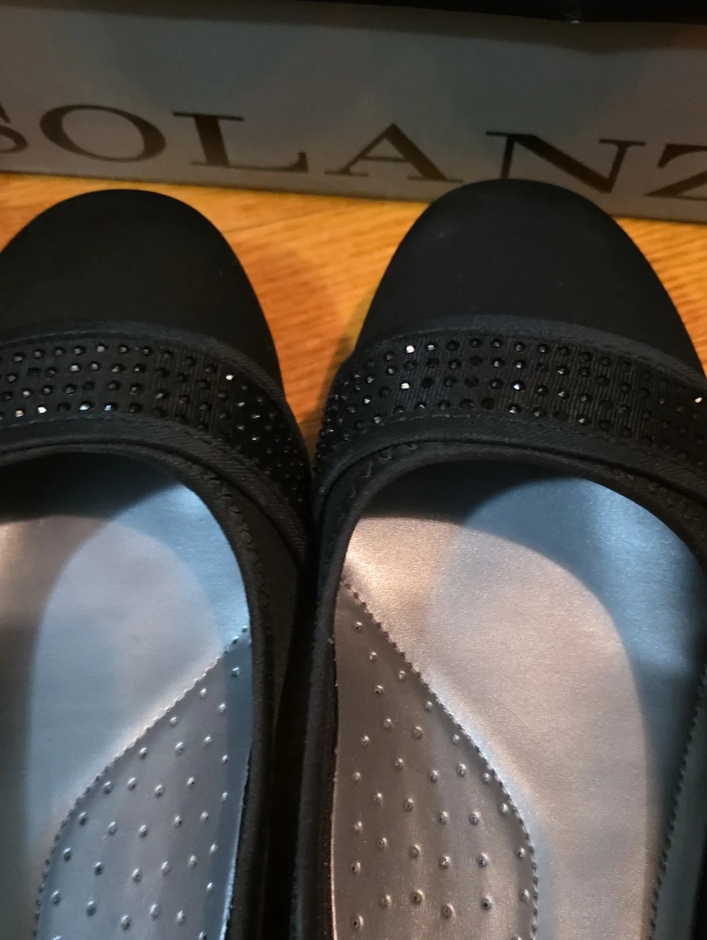 Solanz black wedges