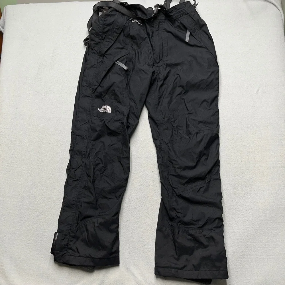 The North Face HyVent Ski Snow Pants Mens XL Black Waterproof Snowboard Bib Styl