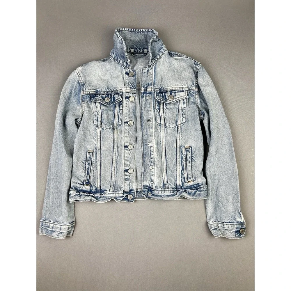 GAP Denim Girls XXL Crop Light Wash Jean‎ Jacket