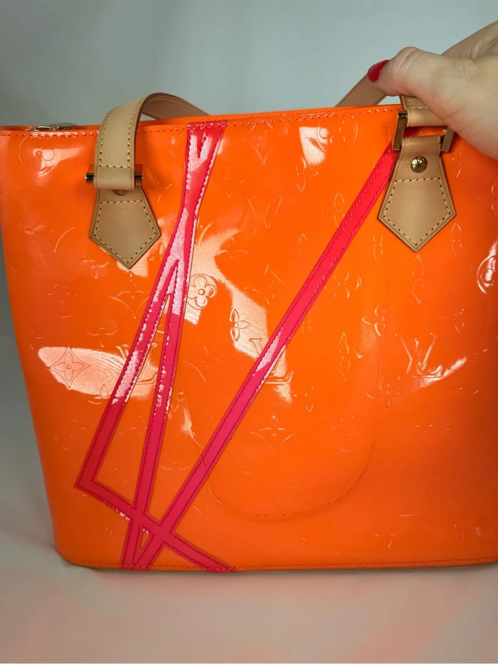 Louis Vuitton shiny orange
