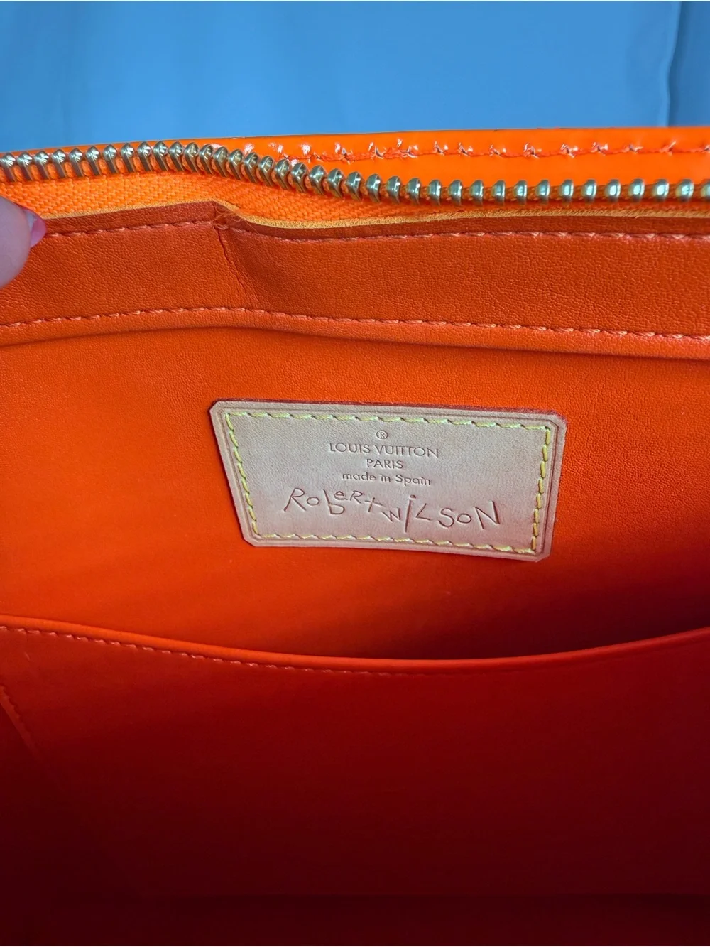 Louis Vuitton shiny orange