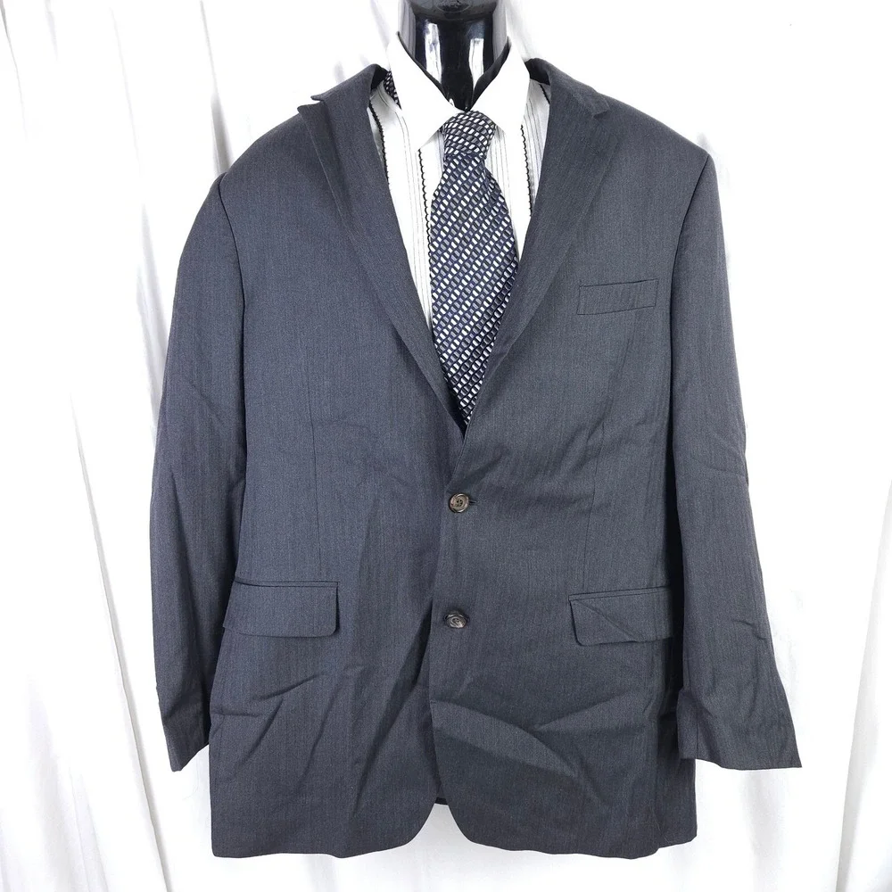 Lauren Ralph Lauren Dark Gray Wool Sports Coat Blazer‎ Men's 44L