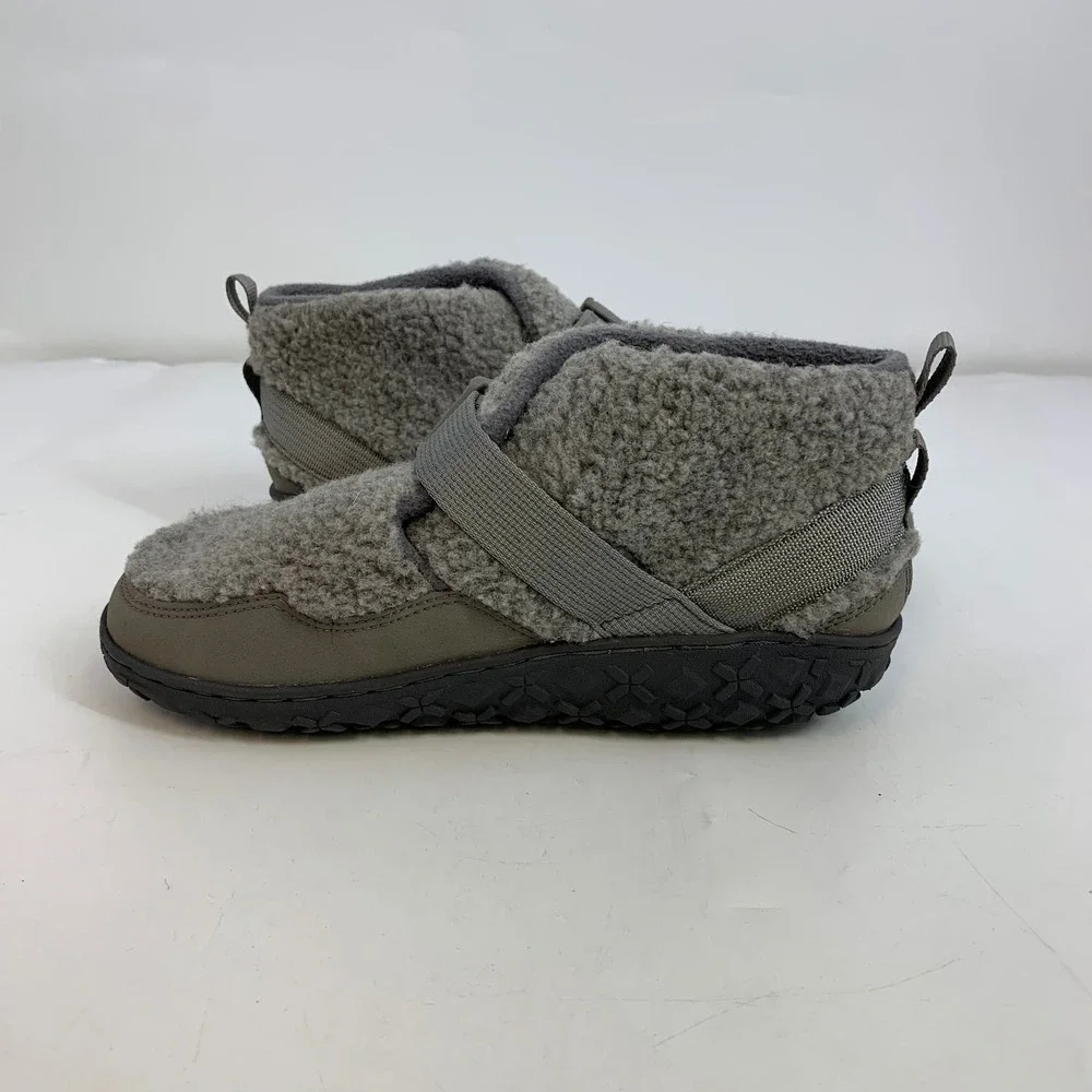 Chaco Revel Chelsea Cozy‎ Gray Fleece Adjustable Strap Ankle Boots Shoes