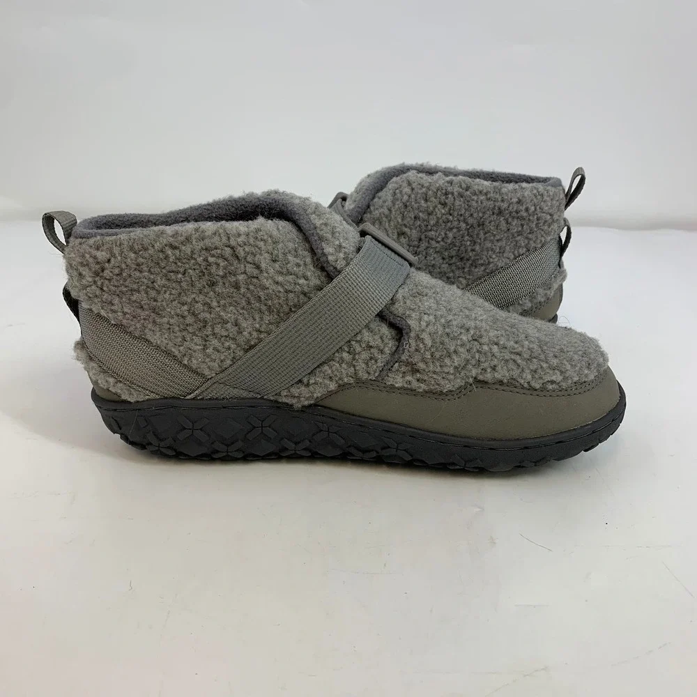 Chaco Revel Chelsea Cozy‎ Gray Fleece Adjustable Strap Ankle Boots Shoes