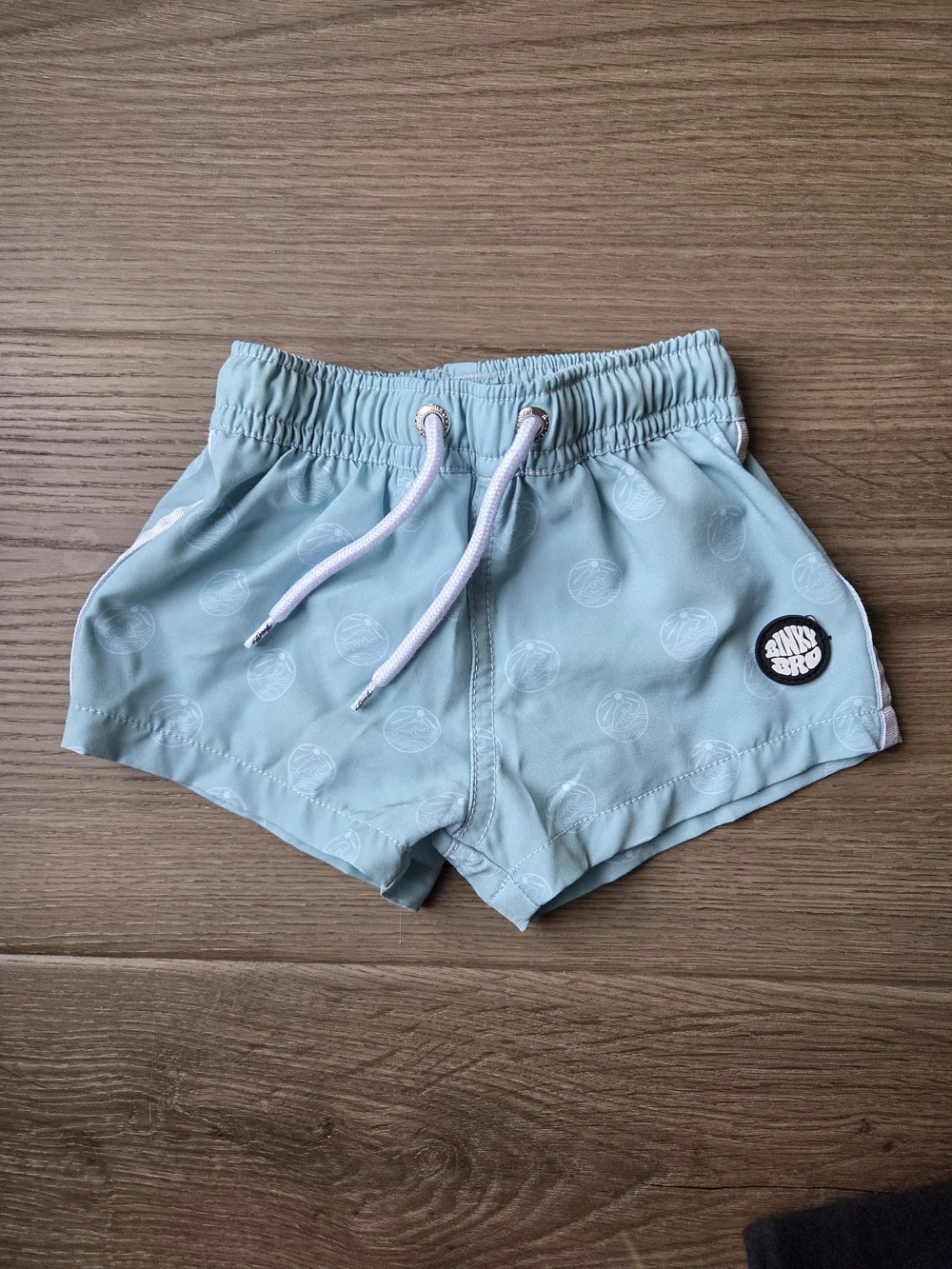 Binky Bro Infant Teal Swim Shorts with Drawstring