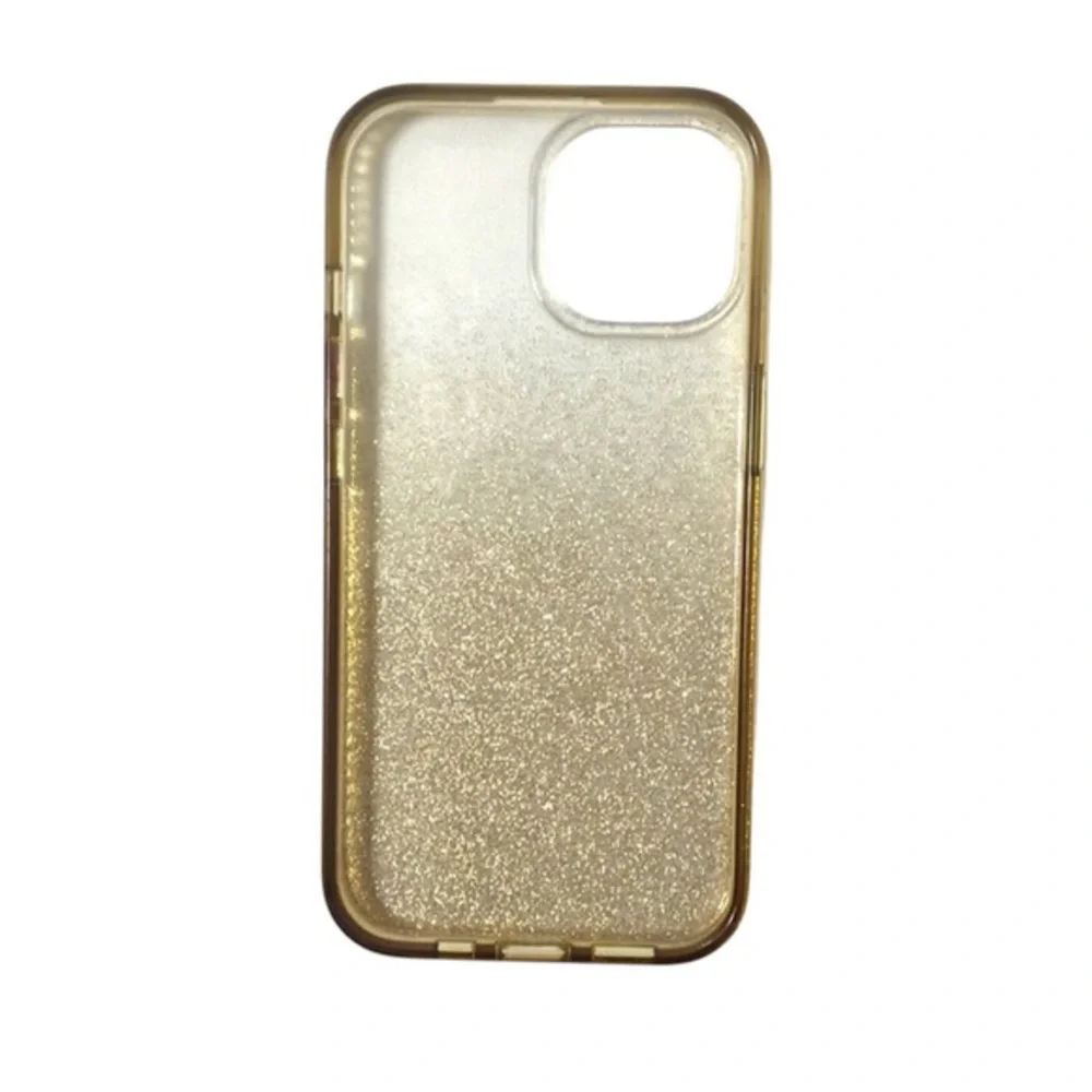 Clear Gold Glitter case for iPhone 13