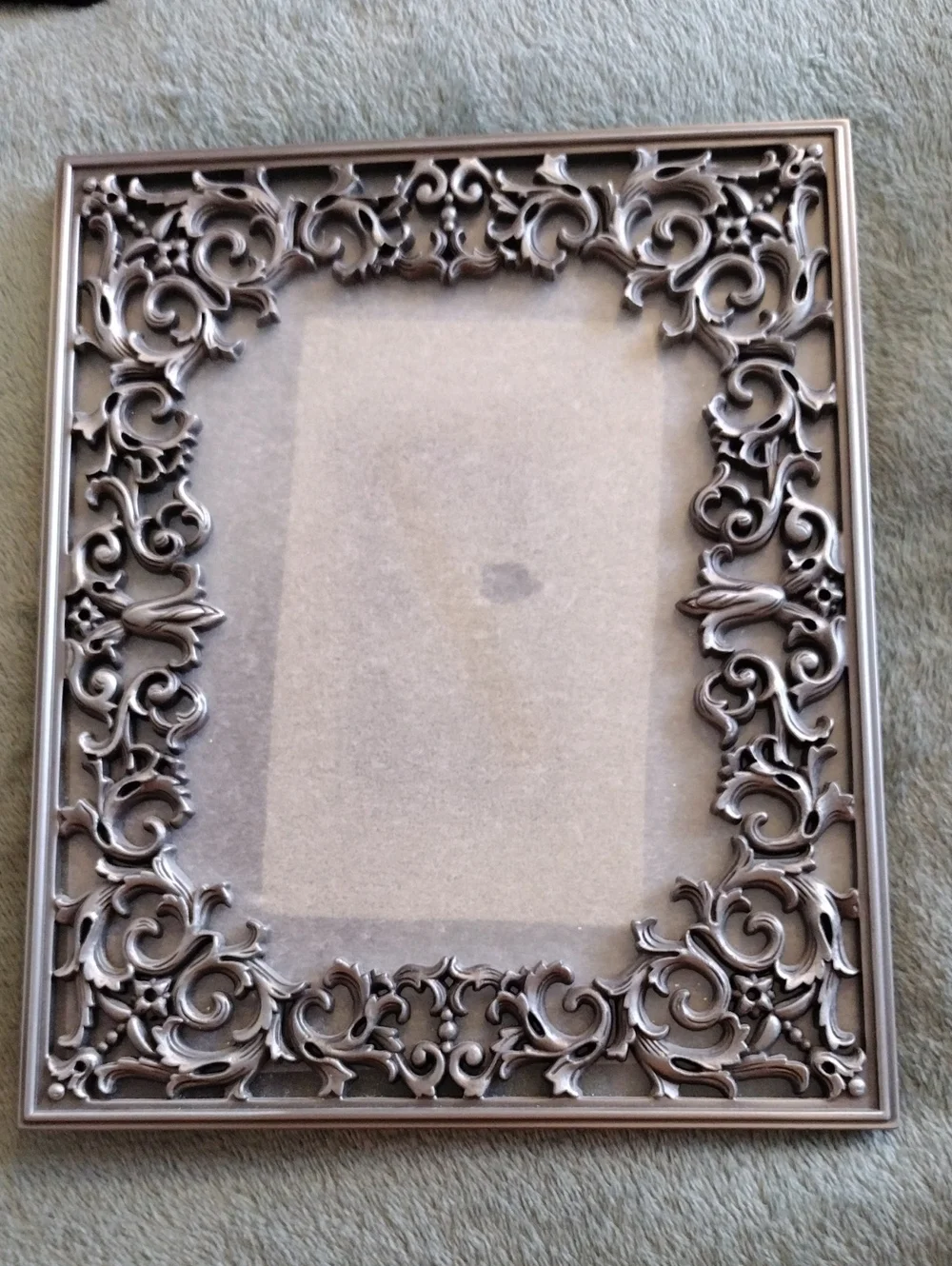 Ornate Decorative Picture Frame in Antique Silver